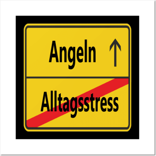 Alltagsstress? Angeln! Posters and Art